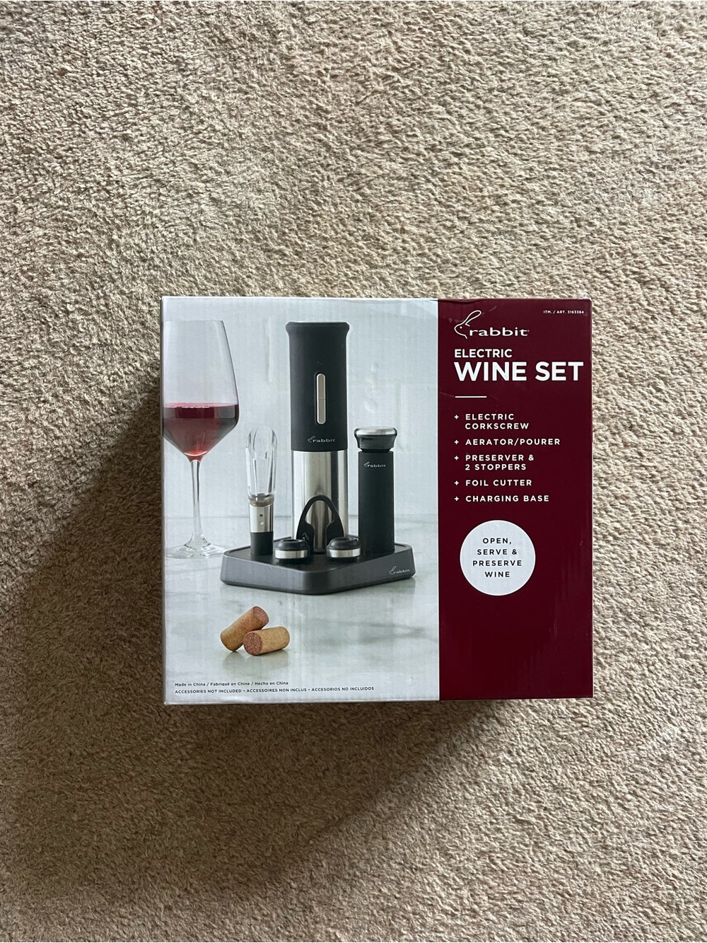 Rabbit Electric Wine Set - Black and Stainless Steel BRAND NEW 🆕 MSRP: $85